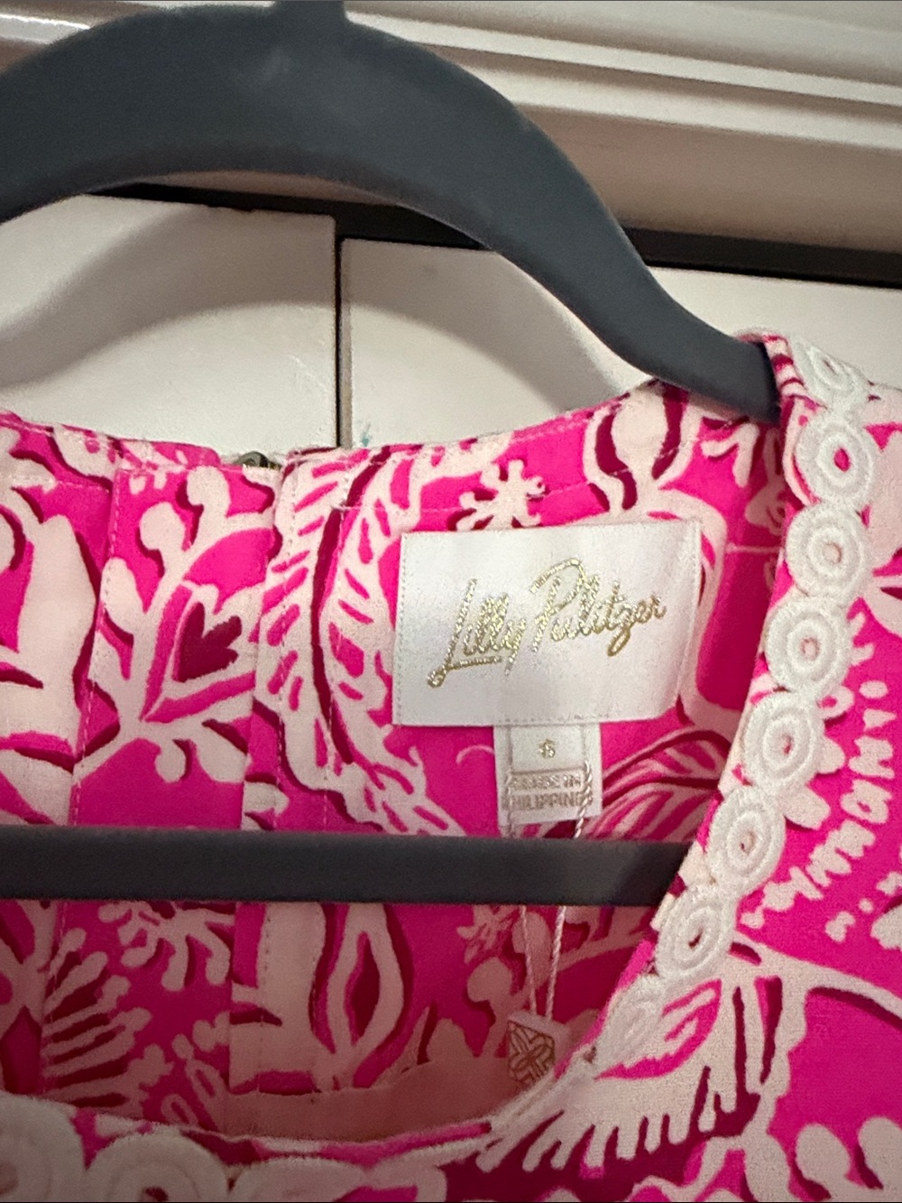 Lilly Pulitzer Pink and Cream Floral Sleeveless Mini Dress - Picture 3 of 5
